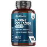 Superdrug WeightWorld Marine Collagen Advanced Type 1 & 3 Marine Collagen Supplement 120 Capsules- Buy online at McGrocer