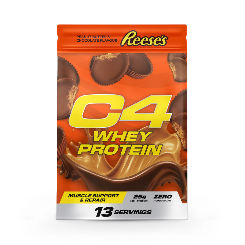 C4 whey protein powder Peanut Butter Chocolate 481g (British brand)