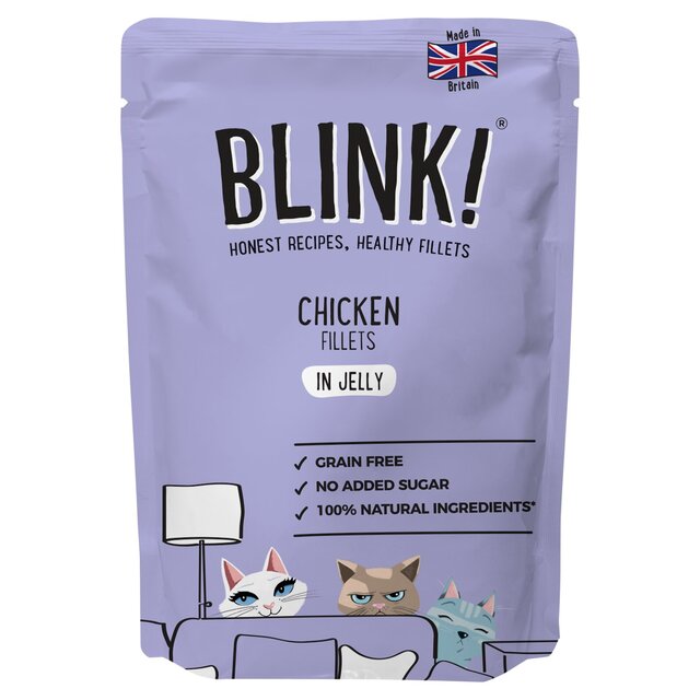 Blink Chicken Fillets Wet Cat Food Pouch 85g - McGrocer