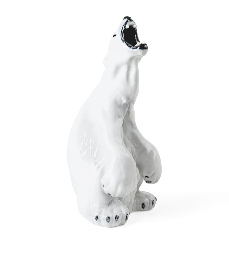 Royal Copenhagen porcelain polar bear figurine 33.5cm high, imported from the UK
