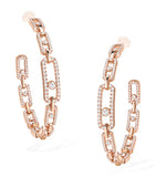 Messika Move Link hoop earrings pink gold diamond 2.12ct, UK version