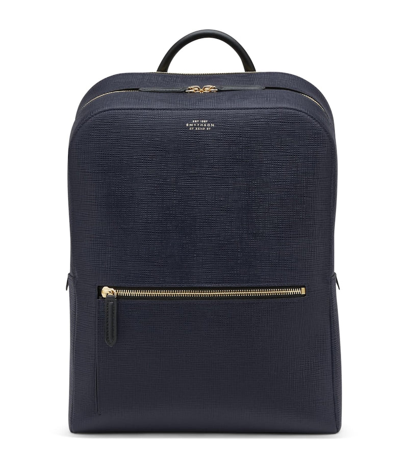 Smythson grained leather Panama backpack, UK version