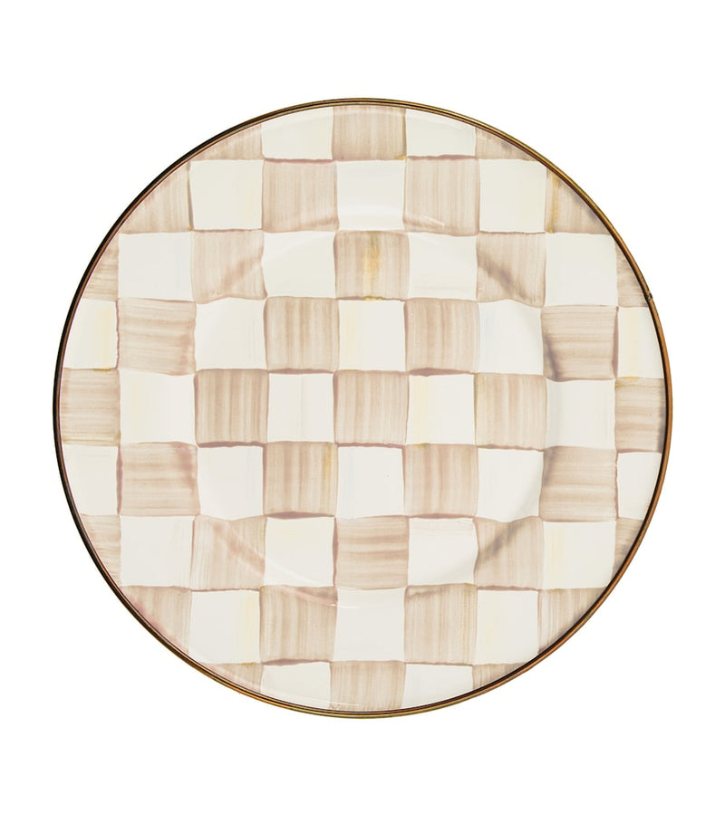 MacKenzie-Childs Mocha Check salad plate 20.5cm (British brand)