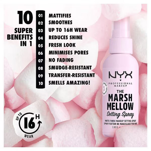 NYX Professional Makeup marshmallow setting spray, imported from the UK