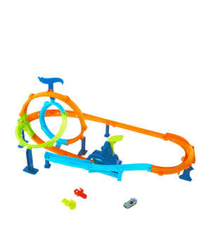 Hot Wheels Stunt Tracks Rapid Launch Cyclone Toy Car Track Set