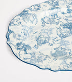 Harrods bone china toile pattern platter 36cm, UK version