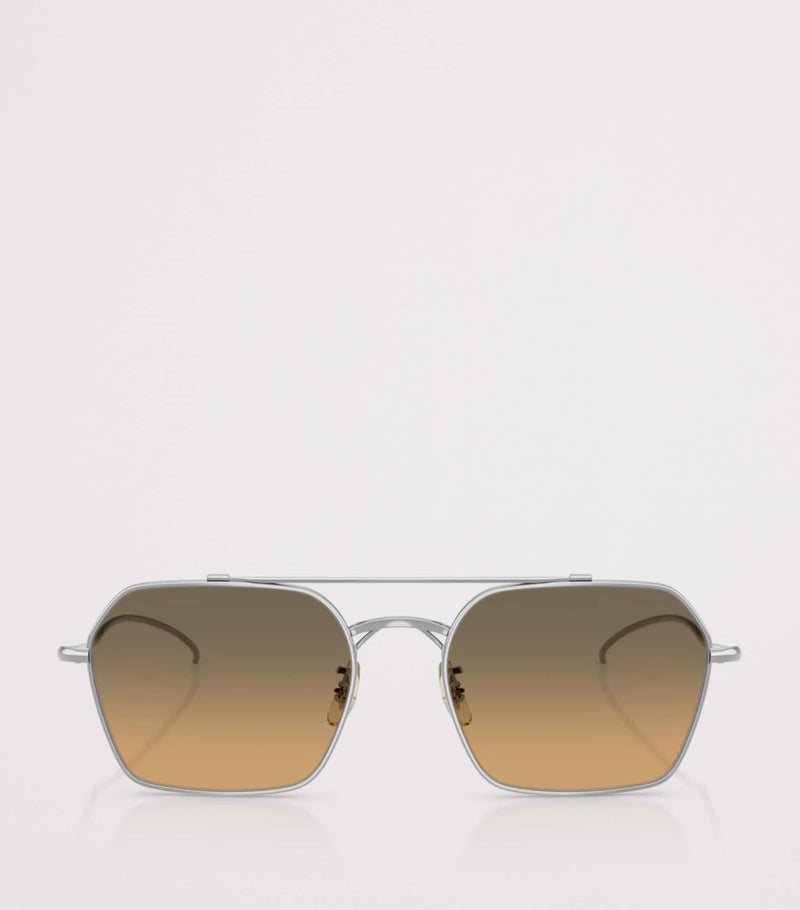 Oliver Peoples TK-15 square titanium sunglasses - British product