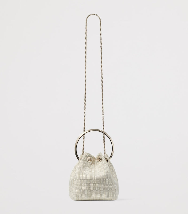 Jimmy Choo Bon Bon woven top-handle bag - British product