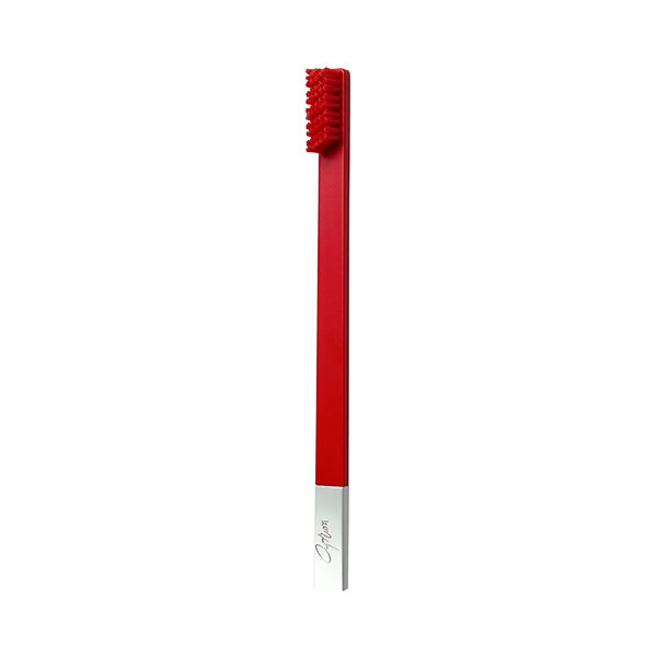 Apriori Carmine Red Silver Medium toothbrush - British product