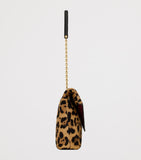 Saint Laurent Cassandre Envelope leopard pony hair chain wallet, imported from the UK