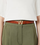 Weekend Max Mara leather belt with gold buckle - British product