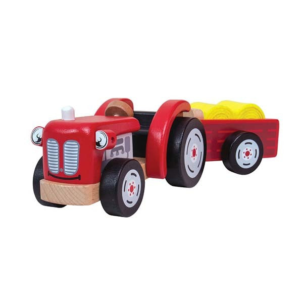 Tidlo Wooden Tractor & Trailer Toy GOODS Superdrug