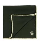 Dunhill mulberry silk cypher logo pocket square 30cm, UK version