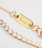 Harrods yellow gold diamond graduating pendant necklace 0.50ct, UK version