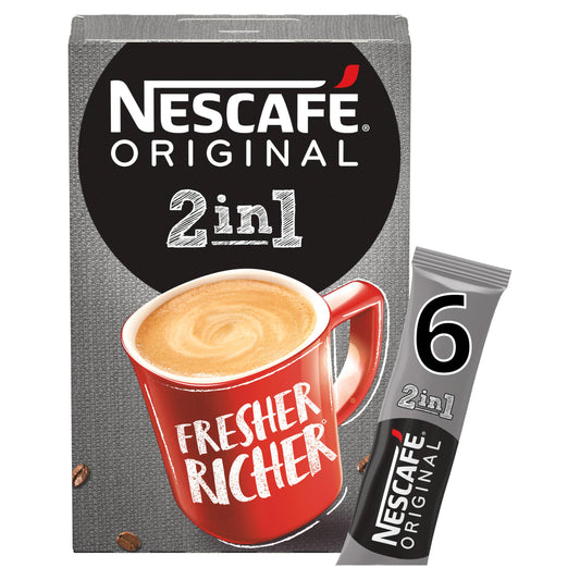 Nescafe Original 2in1 6x10g (60g) All coffee Sainsburys   