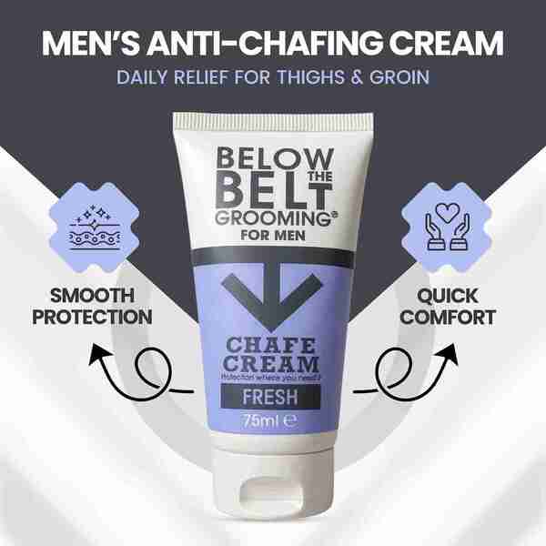 Below the Belt anti chafing cream fresh scent 75ml trio (British brand)
