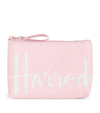 Harrods cotton logo coin purse in pink - British product