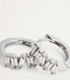 Suzanne Kalan white gold huggie earrings with diamonds 4mm, UK version