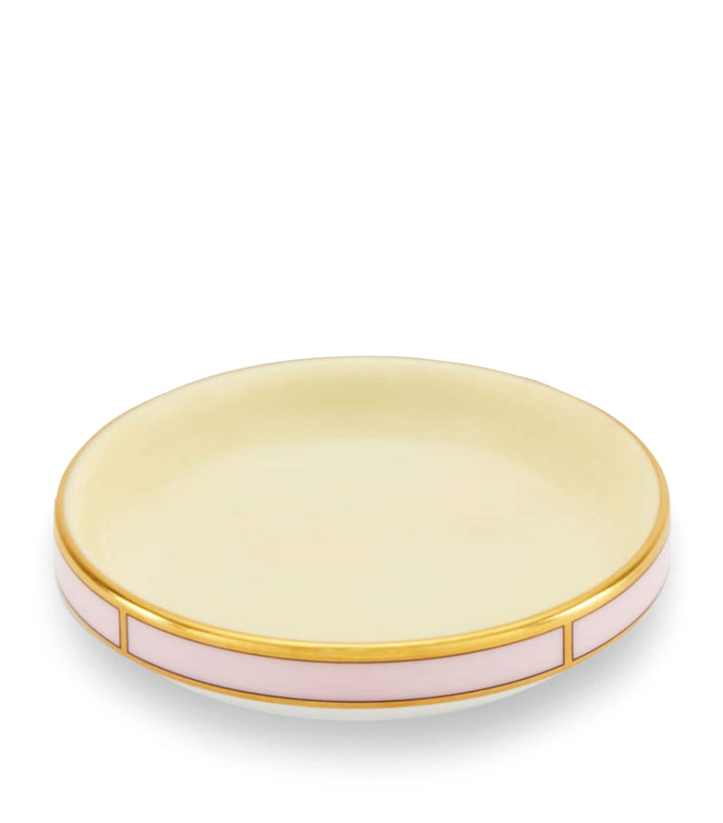 GINORI 1735 porcelain butter dish Giallo 10cm, UK version