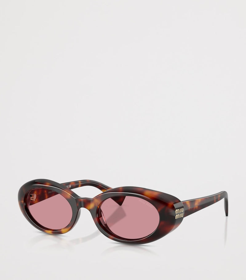 Miu Miu oval wrap-around acetate sunglasses (British brand)