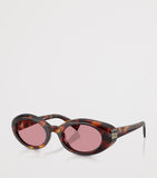 Miu Miu oval wrap-around acetate sunglasses (British brand)