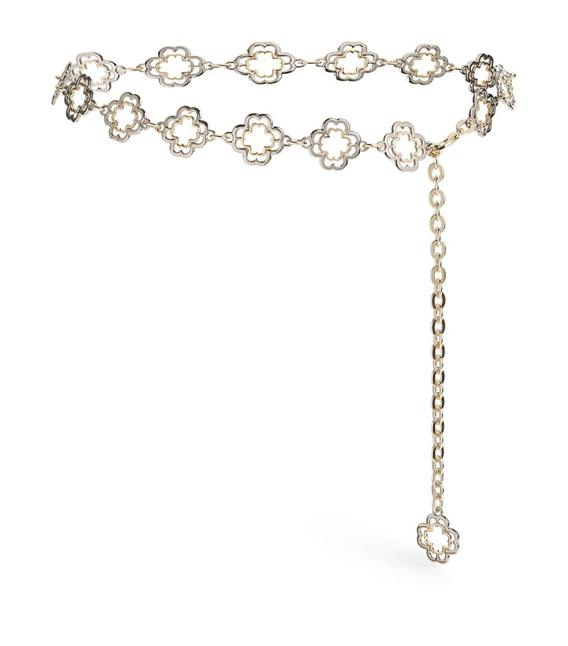 Maje Clover Chain Belt brass charm accessory (British brand)