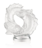 Lalique Crystal Double Fish Sculpture 28.5cm, UK version