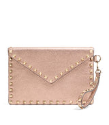 Harrods Valentino Garavani Rockstud-Detail Clutch Bag H15.5cm x W22cm x D5cm- Buy online at McGrocer
