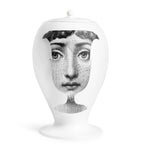 Fornasetti porcelain decorative vase with silhouette design, 30cm tall - British product