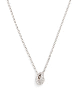 Harrods Engelbert White Gold and Pavé Diamond Legacy Knot Pendant Necklace- Buy online at McGrocer