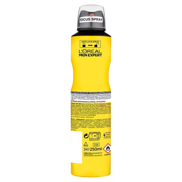 L'Oreal Paris Anti-Perspirant Spray Invincible Sport Men 250ml, UK version