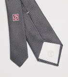 Giorgio Armani silk herringbone tie 7cm width, UK version