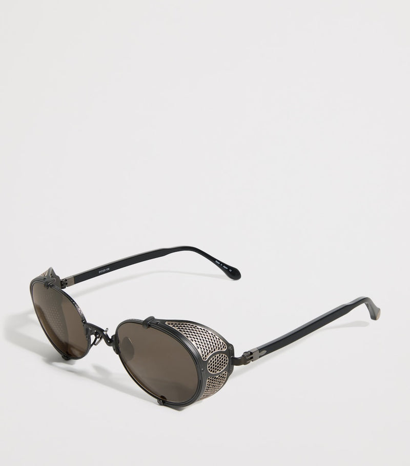 Matsuda round sunglasses 10610H handcrafted titanium, UK version
