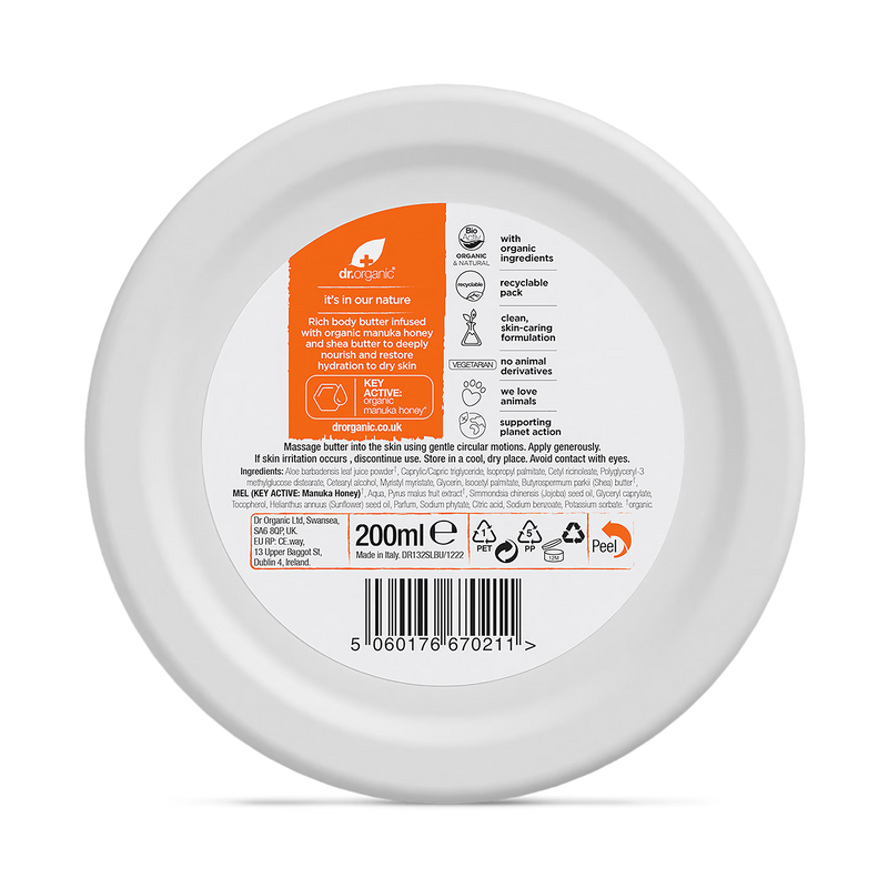 Dr Organic Manuka Honey Body Butter 200ml - British product