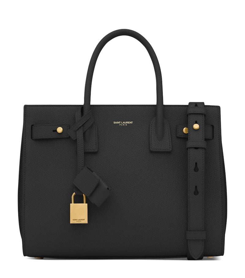 Saint Laurent Sac de Jour leather tote bag, imported from the UK
