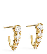 Harrods Jennifer Meyer Large Yellow Gold and Diamond Edith Stud Earrings- Buy online at McGrocer