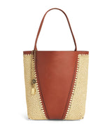 Harrods Chloé Medium Raffia-Effect and Leather Spin Tote Bag- Buy online at McGrocer