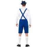 Smiffys Bavarian costume blue with shirt and lederhosen, imported from the UK