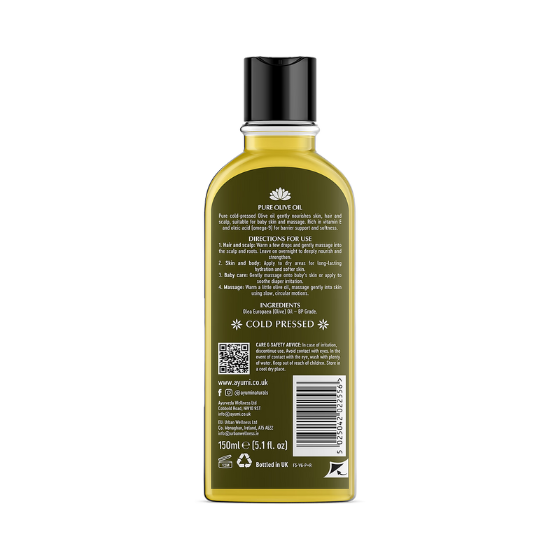 Ayumi cold pressed pure olive oil 150ml, imported from the UK