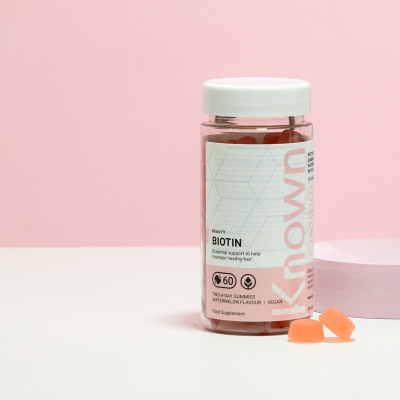 Known Nutrition biotin gummies watermelon flavour 60 gummies, UK version