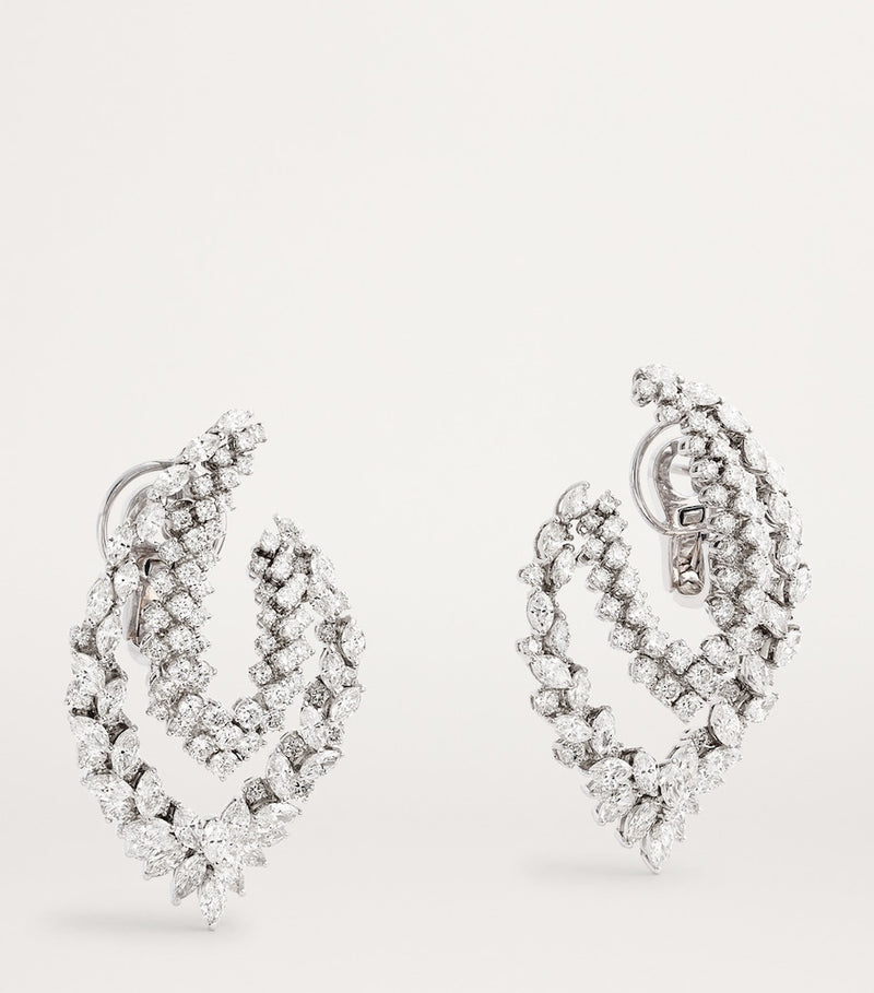 Yeprem Whisper white gold diamond earrings, UK version