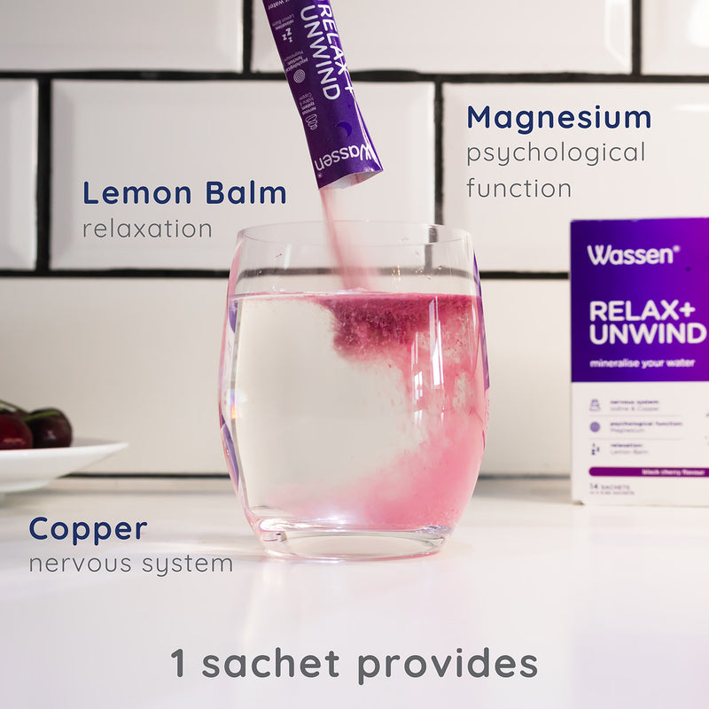 Wassen Relax Unwind Electrolytes 14 sachets (British brand)