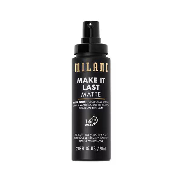 Milani setting spray matte charcoal 60ml, imported from the UK