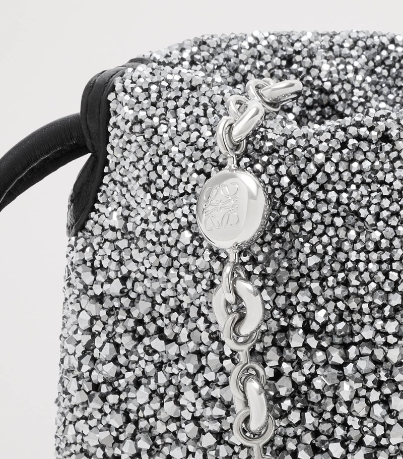LOEWE Mini Beaded Flamenco clutch purse, imported from the UK