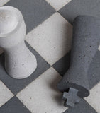 Purling Daniel Caesar Spergy chess set with leather bases (British brand)