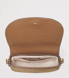 Aspinal of London suede cross-body satchel Stella, imported from the UK