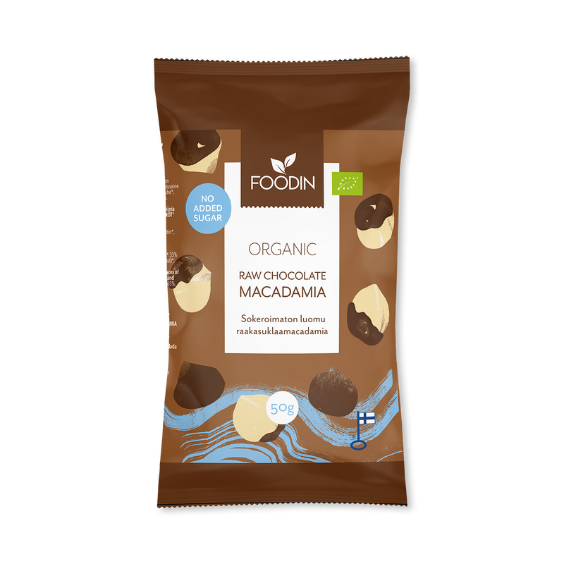 Organic raw chocolate macadamia 8x50g (British brand)
