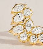 Jade Trau Posey Crescent diamond earrings 18kt yellow gold, UK version