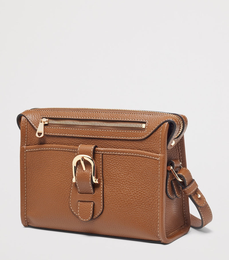 Aspinal of London Bella cross-body satchel pebble leather - British product