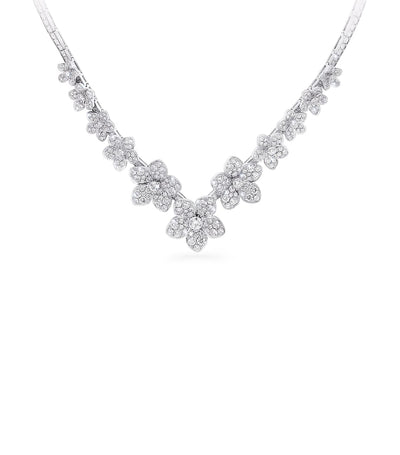 Harrods Graff White Gold and Diamond Wild Flower Necklace- Buy online at McGrocer